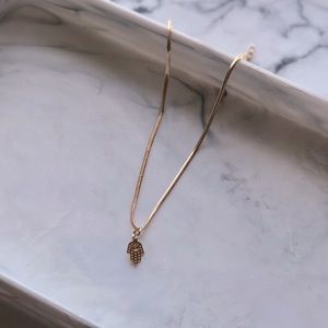 hamsa snake chain necklace